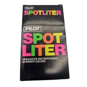 Vintage Set of 12 Pilot Spotliter Yellow Highlighters NEW